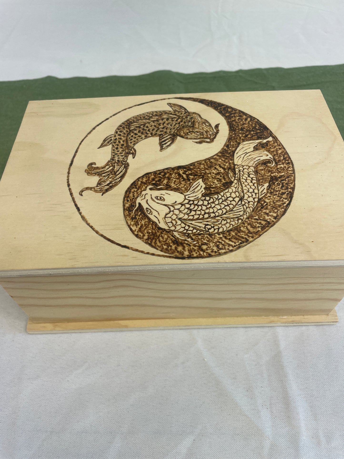Boîte Yin Yang carpe koi