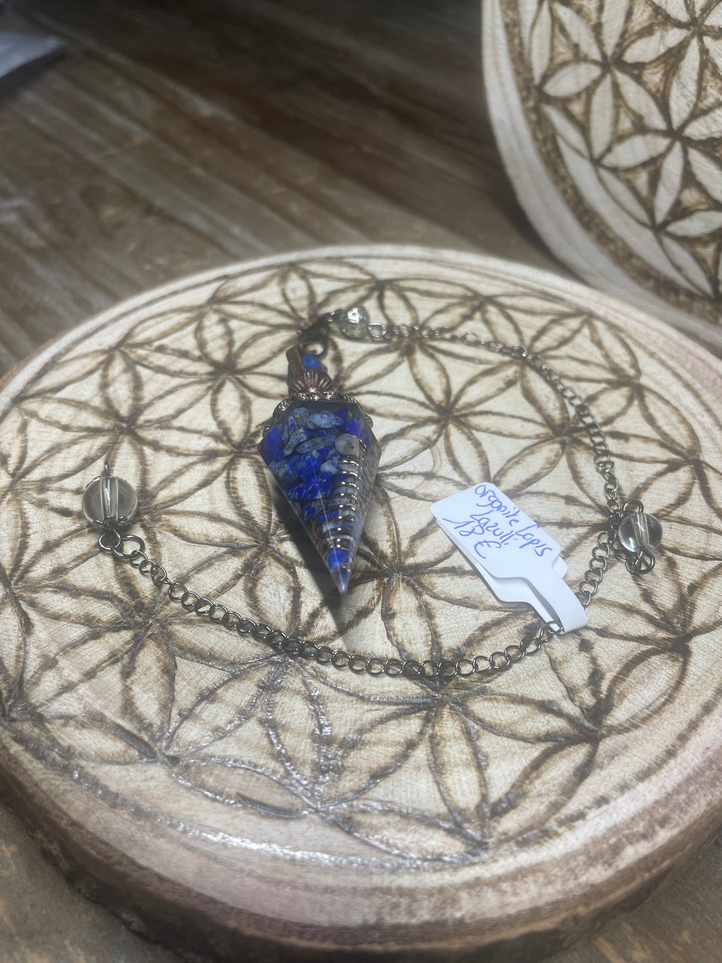 Pendule Orgonite et Lapis lazuli