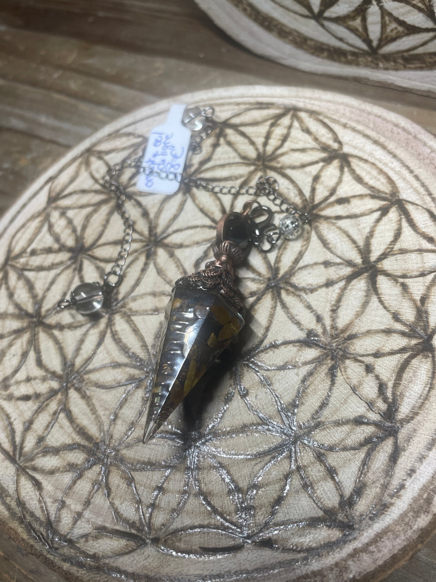 Pendule Orgonite et oeil de tigre