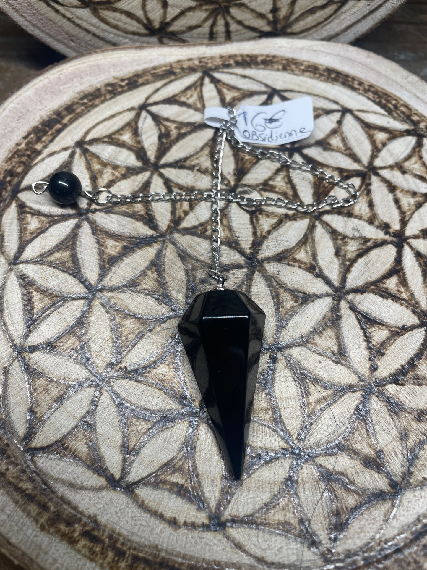 Pendule en obsidienne