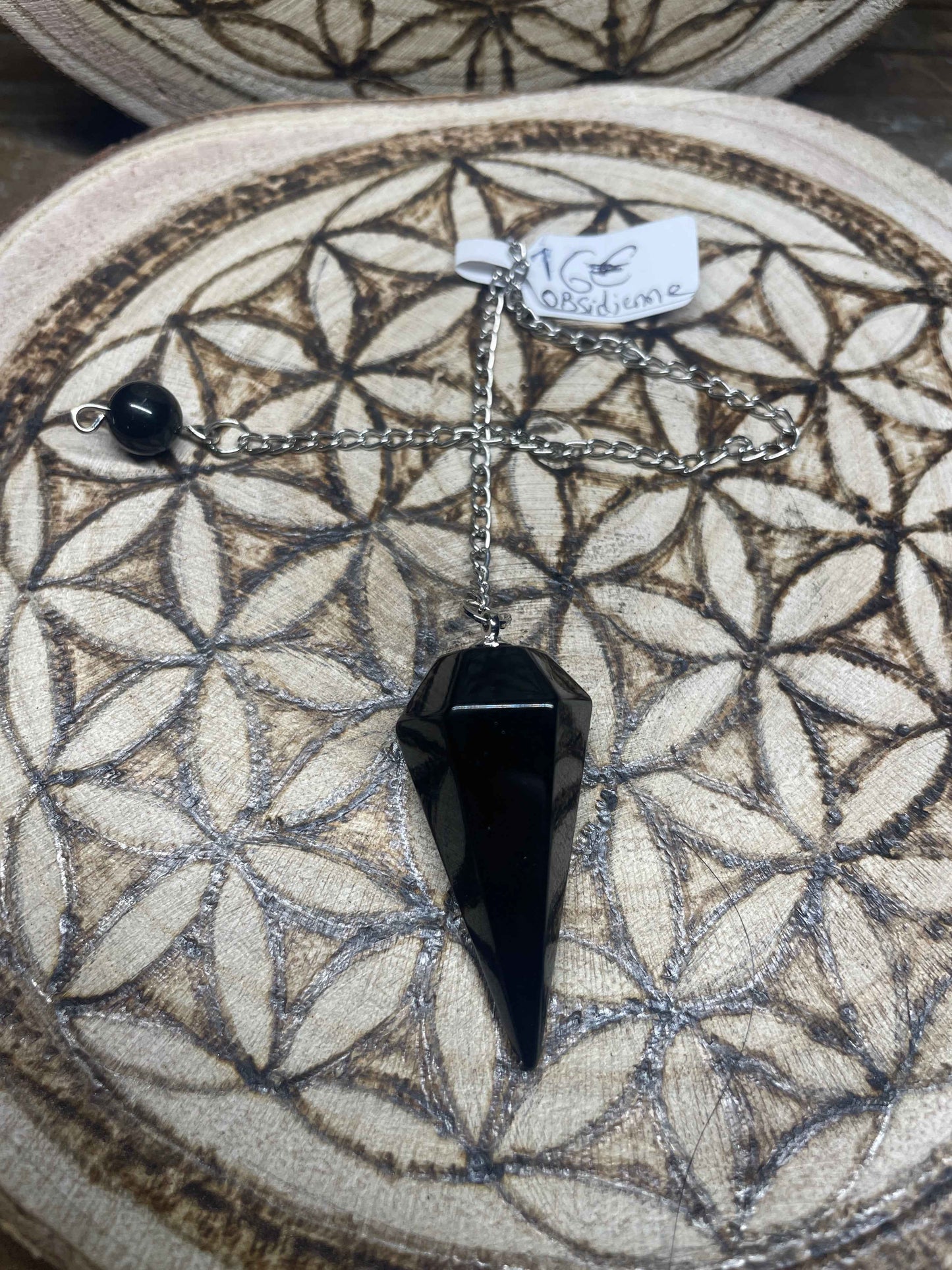 Pendule en obsidienne