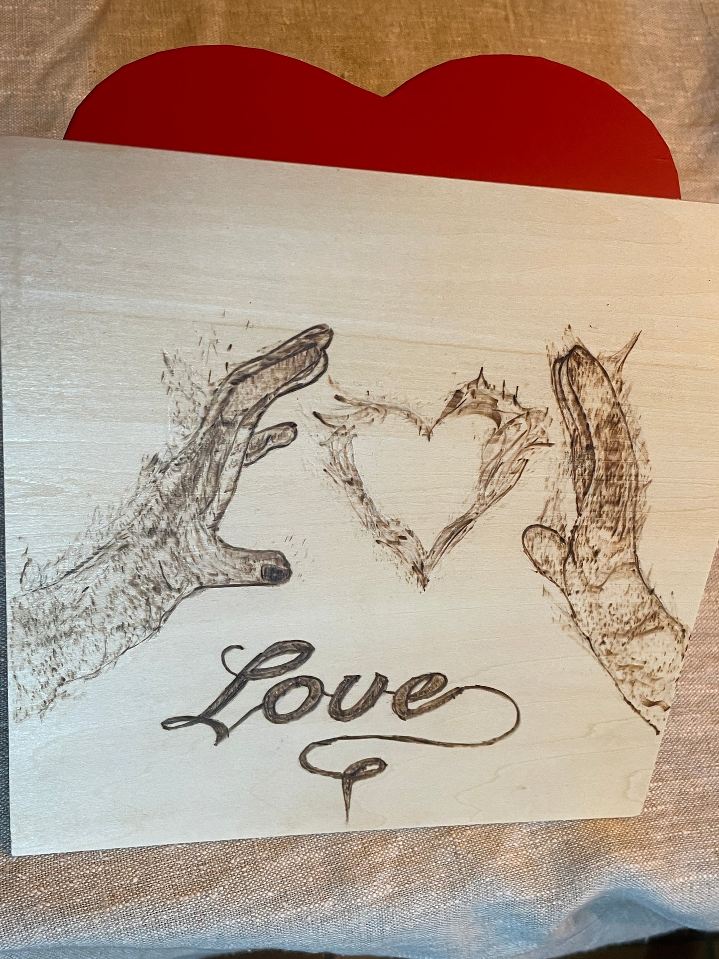 Planche des amoureux "Love"