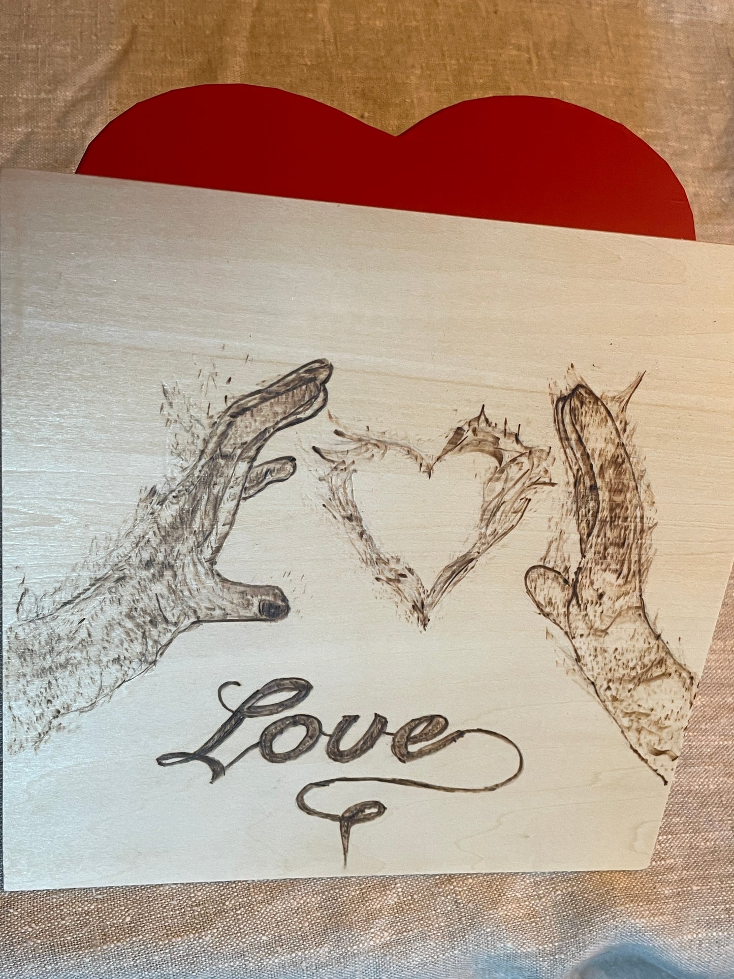 Planche des amoureux "Love"