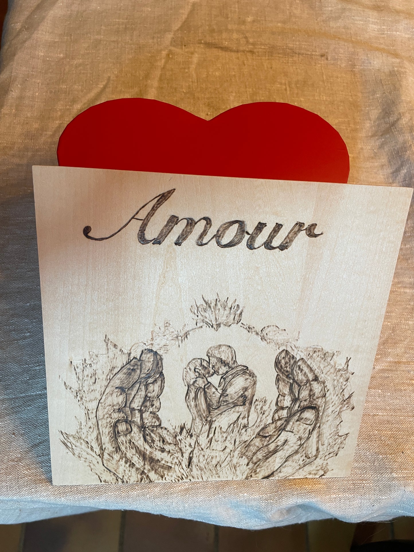 Planche des amoureux "Amour"