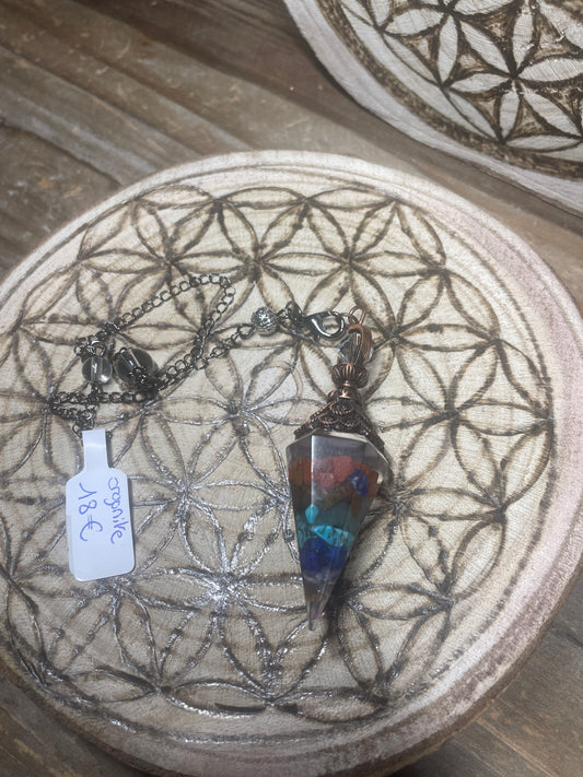 Pendule Orgonite 7 chakras