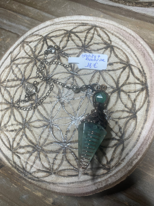 Pendule Orgonite et aventurine