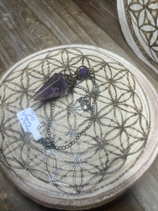 Pendule Orgonite et Améthyste