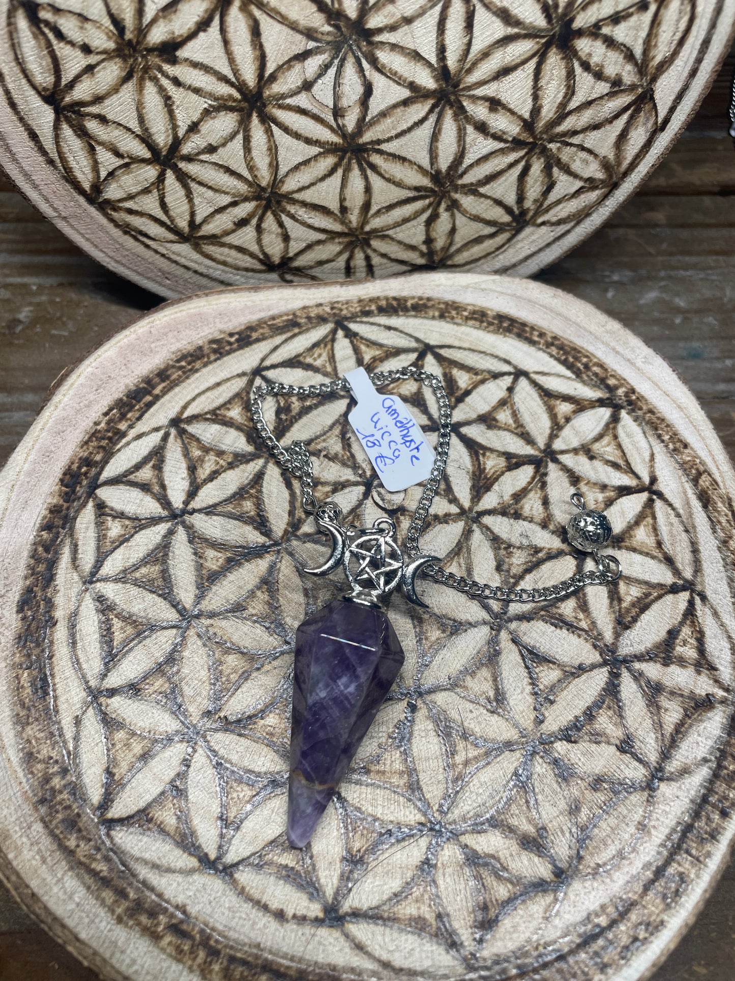 Pendule wicca en améthyste